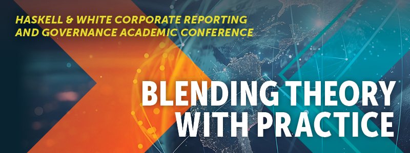 Haskell and White Corporate Reporting and Governance Academic Conference Banner