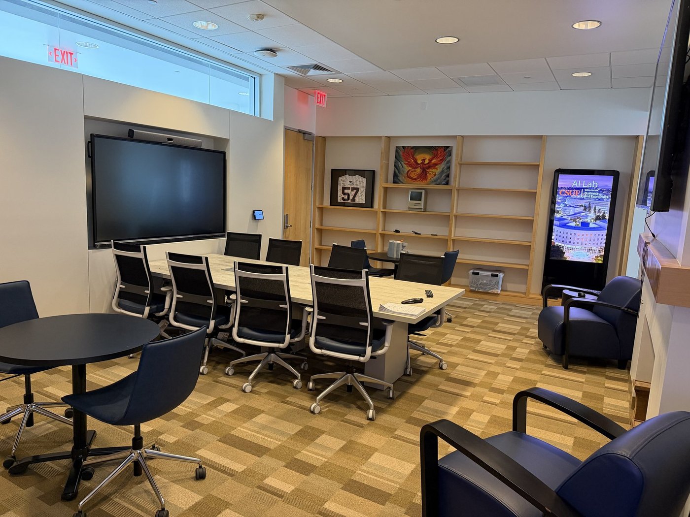 The boardroom in the Innovation and AI Lab
