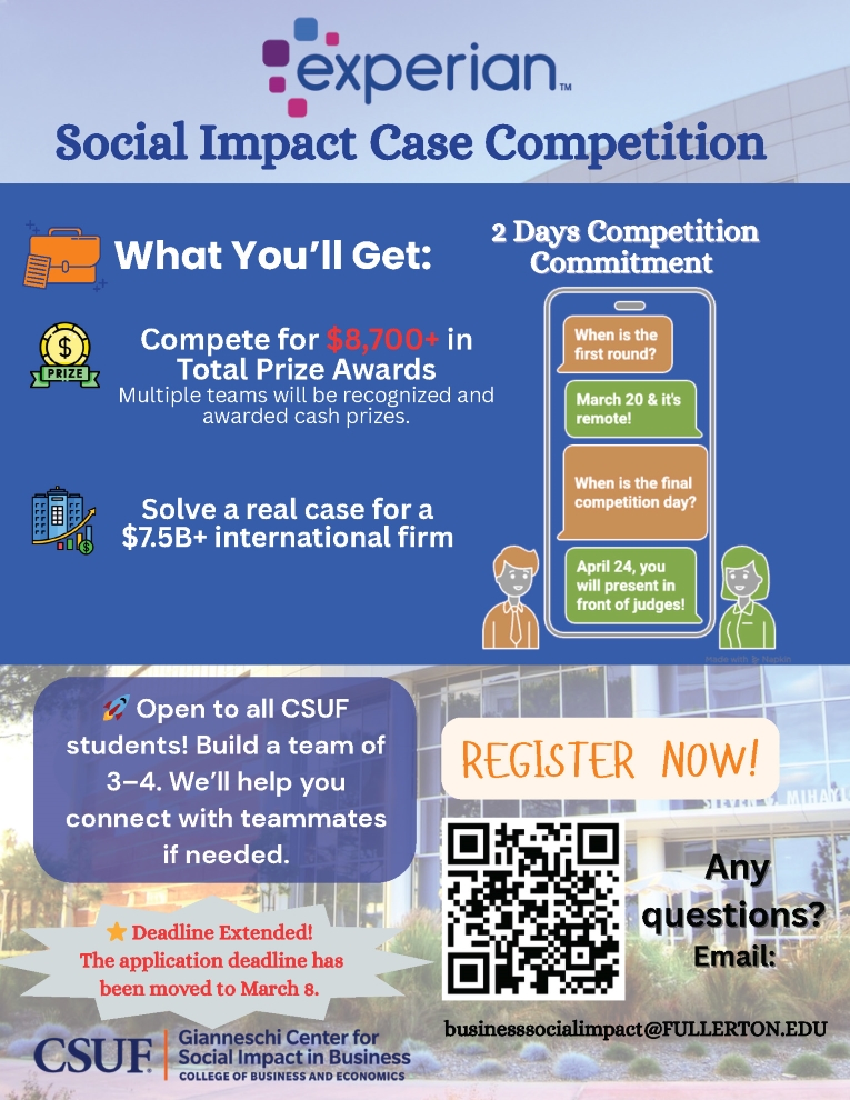 Experian Social Impact Case Competition 2026 Flyer