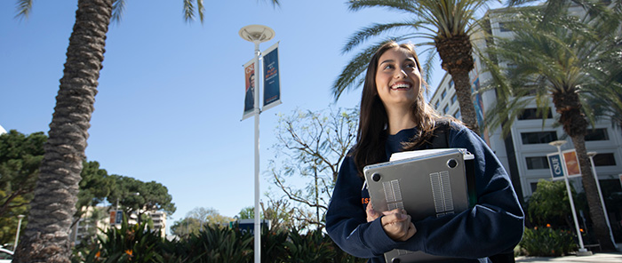 Student with Laptop